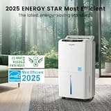 Waykar 34-Pint Energy Star Quiet Rotary Compressor Dehumidifier for 2000 Sq. Ft.