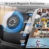 Dripex 16-Level Dual-Rail Magnetic Resistance Rowing Machine 360lb Capacity