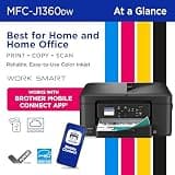 Brother Work Smart 1360 Wireless Color Inkjet All-in-One Printer with 20-Sheet ADF