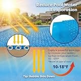 In The Swim Premium Blue Rectangle Solar Pool Cover, 16 x 32 Ft, 12 Mil