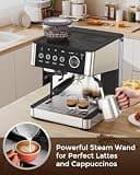 Electactic Espresso Machine with Grinder and 2.3-Liter Large Water Tank