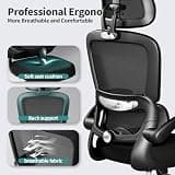TRALT Ergonomic Office Chair with High-Resilience Molded Foam Seat Cushion