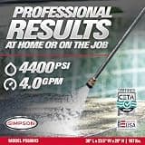 Simpson PowerShot 4400 PSI Commercial Gas Pressure Washer with CRX 420cc Engine