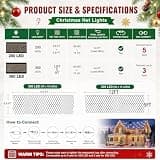 Dazzle Bright 360 LED Connectable Outdoor Christmas Net Lights, 12x5ft