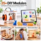Entina Tina2C Compact Wi-Fi 3D Printer for Kids & Beginners with Smart App