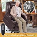 Cfvyne Triple Motor Power Lift Recliner Chair with Adjustable Headrest