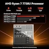 GEEKOM A7 Max Mini PC with AMD Ryzen 9 7940HS, Radeon 780M, 16GB RAM & 1TB SSD