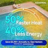 AQUASTRONG 35,000 BTU Inverter Swimming Pool Heat Pump with Smart WiFi