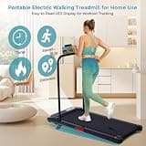 Portable Under Desk Walking Pad Treadmill with 3.0HP Motor and Incline