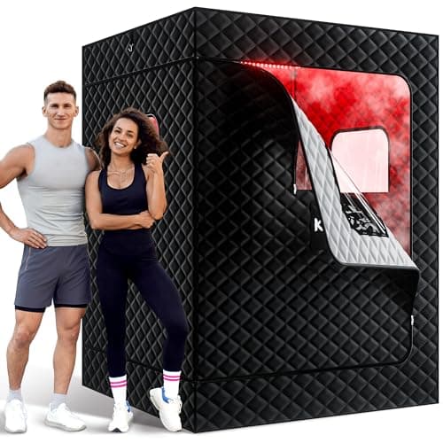 KASUE Upgraded 2-Person Portable Infrared Sauna Box with Dual Steamers