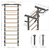 Kipika Heavy-Duty Gymnastic Stall Bar for Suspension and Bodyweight Training