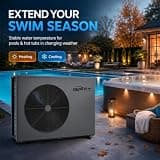 GRAT 75,000 BTU Heavy-Duty Full Inverter 220V Above-Ground Pool Heat Pump