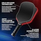 Dinkly Raw Carbon T700 Fiber Pickleball Paddle 4-Pack