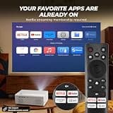 KOGATA Native 1080p Smart Projector with Dolby Audio, 2000 ANSI Lumens