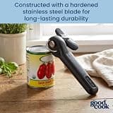Good Cook Safe Cut Side-Cutting Smooth Edge Manual Can Opener Tool, Black