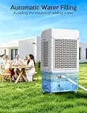 VAGKRI 35-Inch 2800 CFM Evaporative Air Cooler with Bottom Auto-Fill System