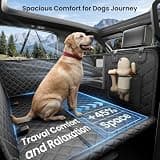 REEVAA XL Dog Truck Seat Cover with Reinforced Hard Bottom for SUVs and Trucks