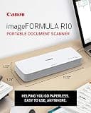 Canon imageFORMULA R10 Portable Duplex Document Scanner with 20-Sheet ADF