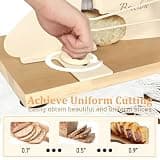 Brvclon Hand Crank Sourdough Bread Slicer with Stainless Steel Blade Base