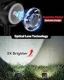 Sunyardlux Monocular RGB+3CCT Solar Tree Spotlights, Multi-Color LEDs (8-Pack)