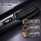 NUMOYA Go Brush Pro Portable Cordless Hair Straightener Brush White