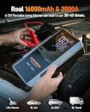 WOLFBOX 3000A Portable Car Jump Starter with 160 PSI Digital Air Compressor