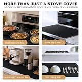 MOFINO 28-Inch Thick Silicone Stove Top Cover with Spill Containment Edges
