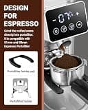 AMZCHEF Electric Coffee Grinder with 48 Settings and LED Control Panel