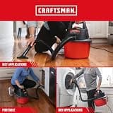CRAFTSMAN CMXEVBE17250 2.5 Gallon 2.5 Peak HP Portable Shop Wet/Dry Vacuum