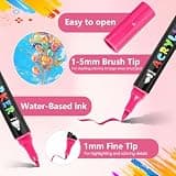 IVSUN Dual Tip Acrylic Paint Pens 60-Pack