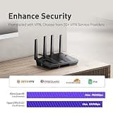 GL.iNet Flint 2 GL-MT6000 High-Speed WiFi 6 Gaming Router with Dual 2.5G Ports