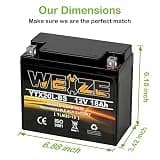 Weize YTX20L-BS Sealed AGM Maintenance-Free High Performance 12V Battery