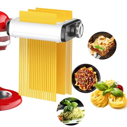 Noodle Maker 3-in-1 Stainless Steel Pasta Maker Attachment for KitchenAid Mixers