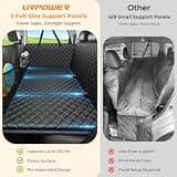 URPOWER Upgraded 550lb Capacity Waterproof Hard Bottom Back Seat Extender for Dogs
