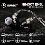 Linsoul SIMGOT EM6L 1DD+4BA Hybrid Driver High-Resolution Gaming In-Ear Monitors