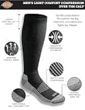 Dickies Men's Light Compression Comfort Over-The-Calf Socks (8-15 mmHg)