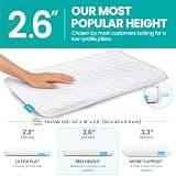 Blissbury Ultra Thin 2.6-Inch Premium Memory Foam Stomach Sleeping Pillow