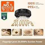 DREAME D20 Air Plus Robot Vacuum with Dual Anti-Tangle and Auto-Empty Dock