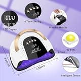 LKE 268W Professional UV LED Nail Dryer with 57 Beads and Automatic Sensor