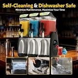 GSEICE 45L Triple-Tank Commercial Slushy Machine with Illuminated Tanks