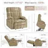 MCombo R7891 Oversized Dual Motor Power Lift Recliner Chair