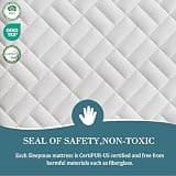 Sleepmax 14-Inch Deluxe Euro-Top Medium-Feel Hybrid Spring Mattress, Queen