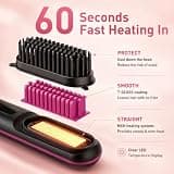Notegala Go Brush Pro Cordless Hair Straightener Brush with MCH Heating