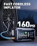 ANFLAG 7000A Heavy Duty Car Jump Starter with 160PSI Digital Air Compressor