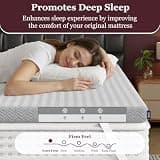 BedStory 4-Inch Extra Firm Memory Foam Mattress Topper, Queen Configuration