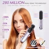 Go Brush Pro 2026 Cordless Hair Straightener Brush with 280M Plasma