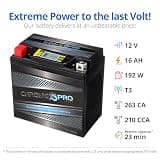Chrome S Pro iGel YTX14-BS Maintenance-Free 12V 16Ah Battery with Display