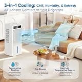 Ashihoti Windowless Evaporative Air Cooler With 20-Hour Continuous Runtime