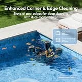 BUBLUE F10 Automatic Pool Skimmer Robot with Dual-Layer Filtration and Corner Boost