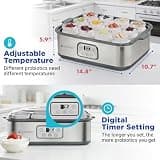 Ultimate Probiotic XL High-Capacity Yogurt Maker with Twelve 6oz Glass Jars